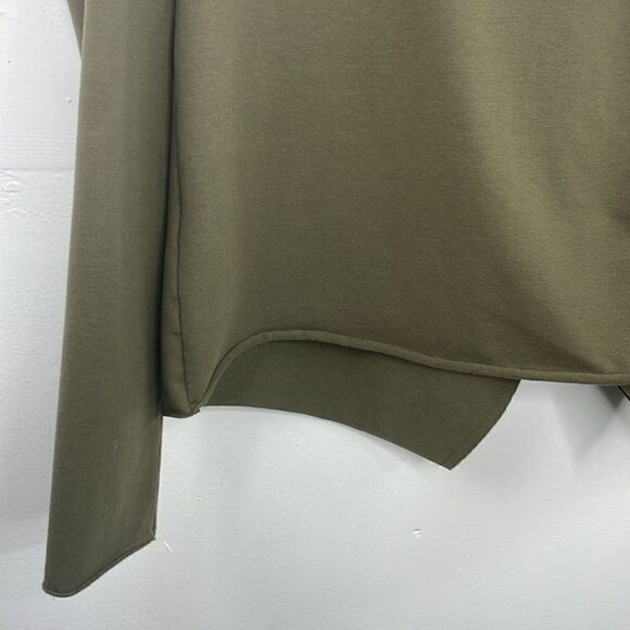 NYDJ Open Front Sweatshirt Jacket Olive Green Small - Picture 12 of 12